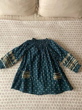 Apolina Kids blue embroidery dress size 3 to 5 years